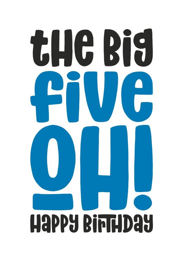 oh 50th Birthday Card 16675 created by Waffle & Faff