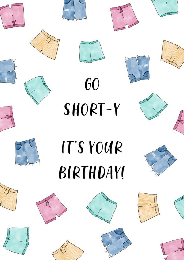 shorty adult Birthday Card 20019 created by Ilyanna Casciaro