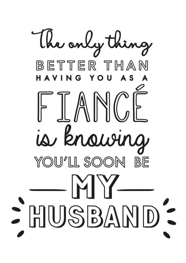 Simple engagement card - Soon to be husband created by Jodie Gaul & Co