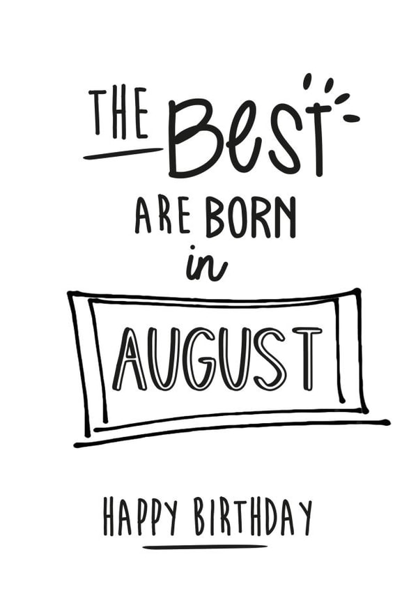 leo monochrome Birthday Card 9700 created by Jodie Gaul & Co