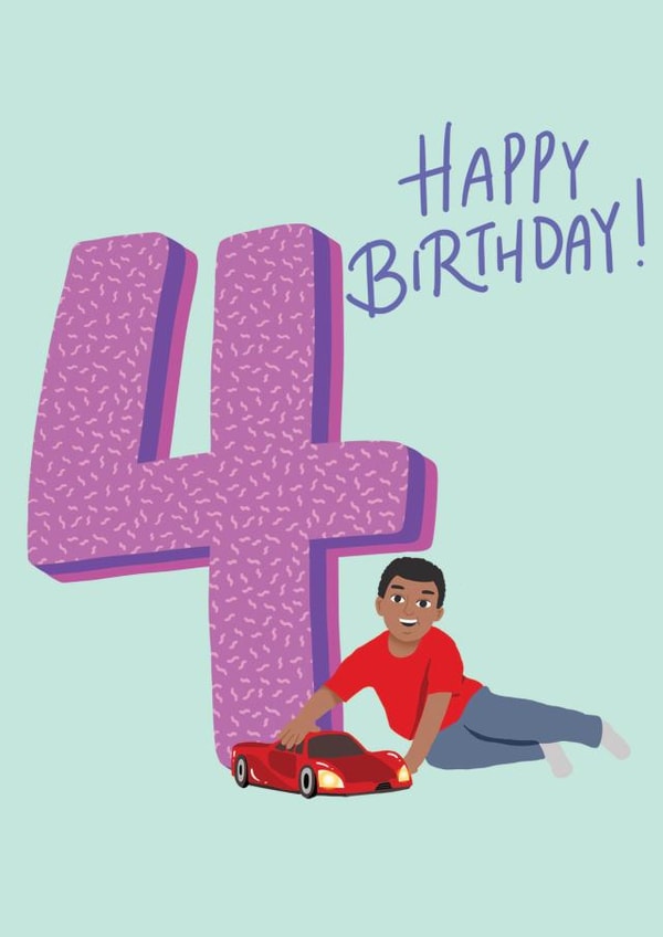 Racecar cars Birthday Card 15705 created by InclusiviTwee