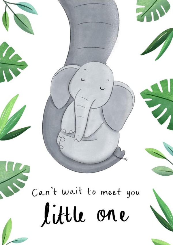 little elephant Pregnancy Card 9981 created by Chloe Fae Designs