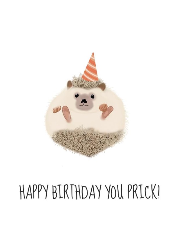 Hedgehog cute Birthday Card 19936 created by LoveNStuff