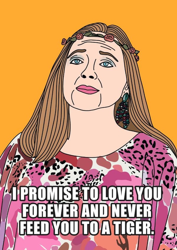 carole baskin tiger king Anniversary Card 43595 created by Influential People