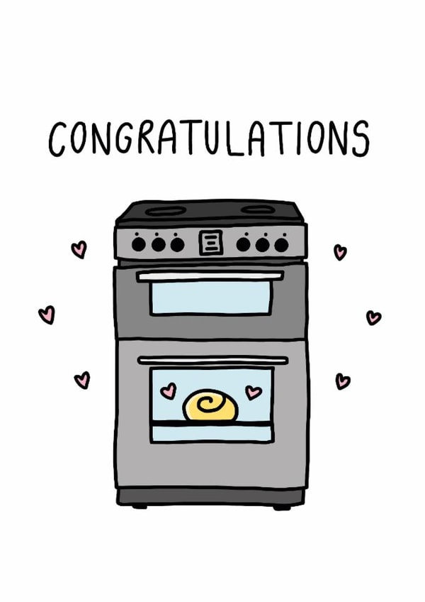 bun oven Pregnancy Card 15660 created by Hannah Can't Draw