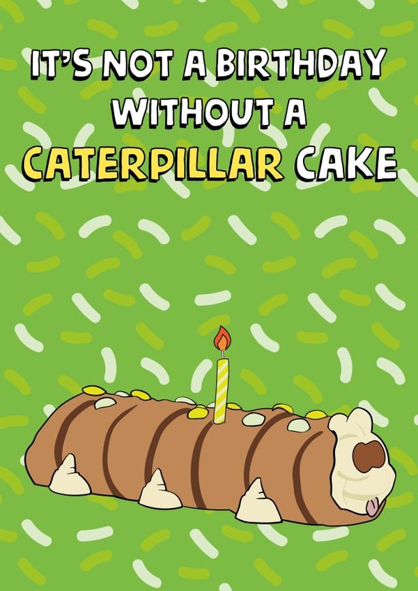 Caterpillar Cake Card created by Designer By Lockdown