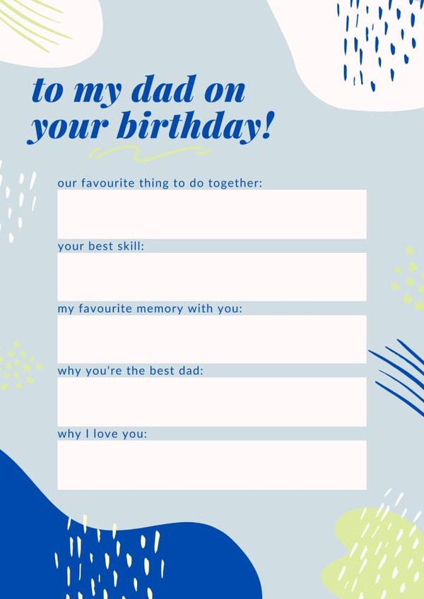 fill in the blank adult Birthday Card 16129 created by Gillian Ayre
