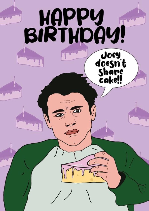 Joey Friends Cake Birthday Card created by Charles Makes