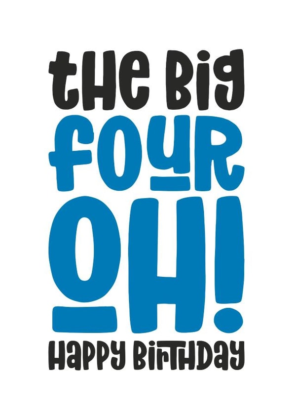 40 big Birthday Card 16676 created by Waffle & Faff
