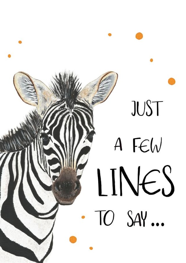 zebra animal Just because Card 18722 created by Emily Hunter
