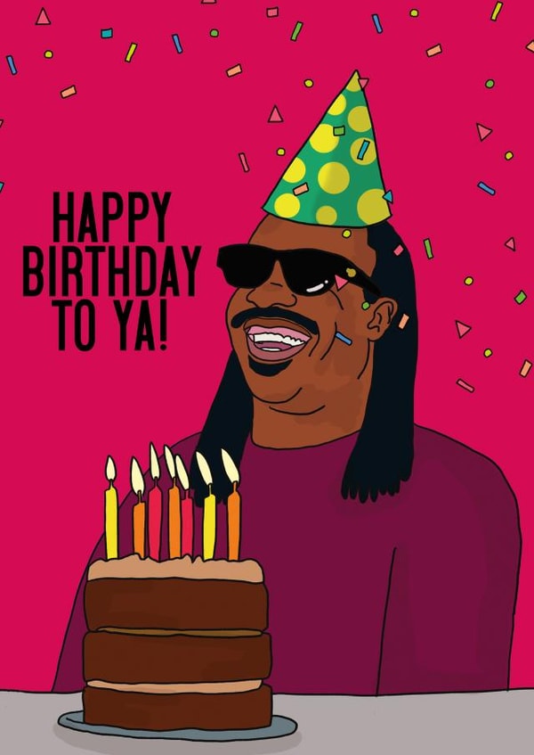 stevie wonder funny Birthday Card 19921 created by Kazvare Made It