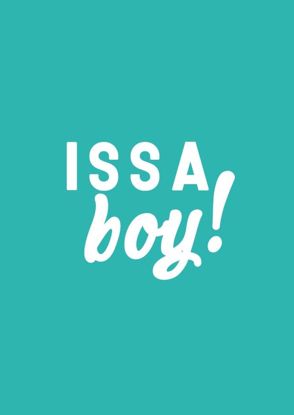 issa boy New Baby Card 19922 created by Kazvare Made It