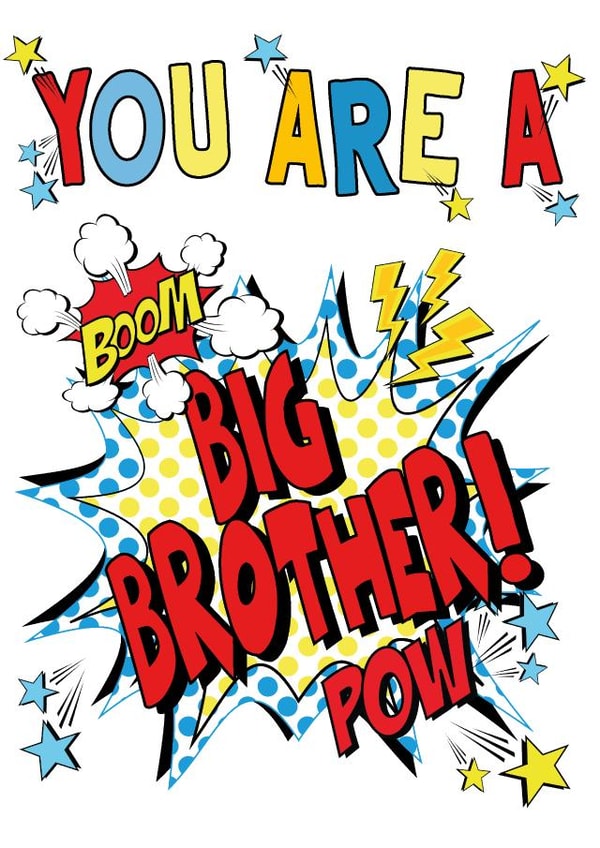 brother newborn New Baby Card 20092 created by Cotton and Bloom