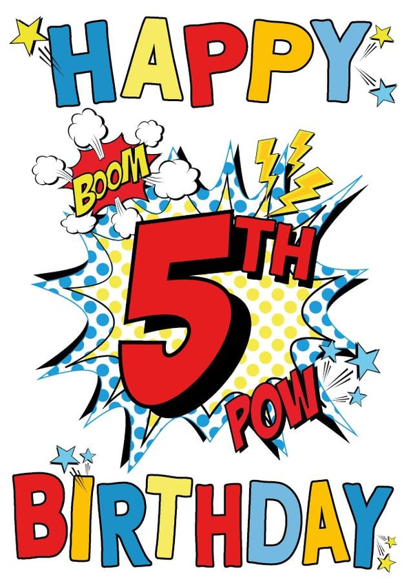 boom comic Birthday Card 20093 created by Cotton and Bloom