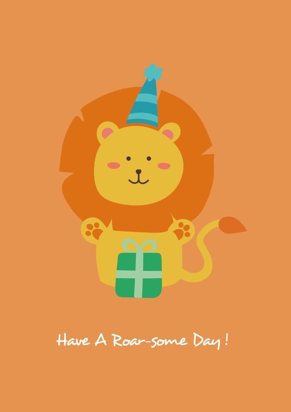 lion roarsome Birthday Card 17542 created by emily.reevedesigns