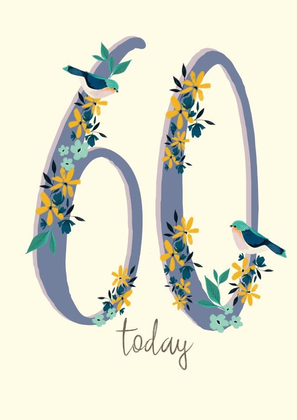 60 60th Birthday Card 19969 created by Peony Rose Design