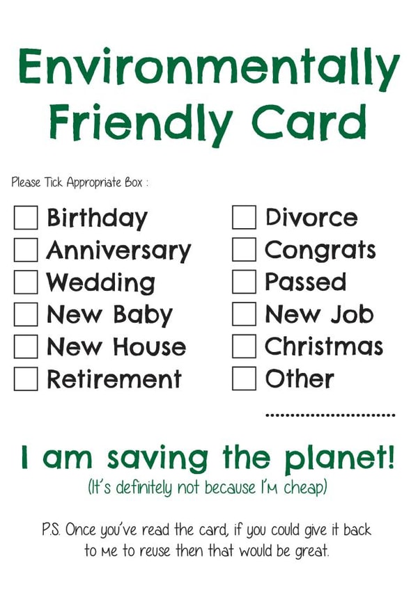 environmentally friendly Birthday Card 15430 created by Megapixels Graphix