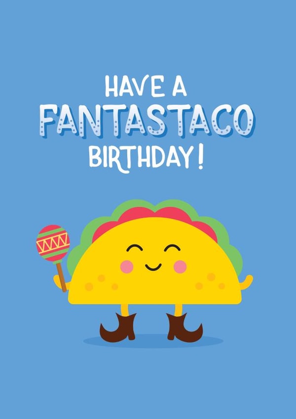 Fantastaco birthday card created by Blush & Blossom 