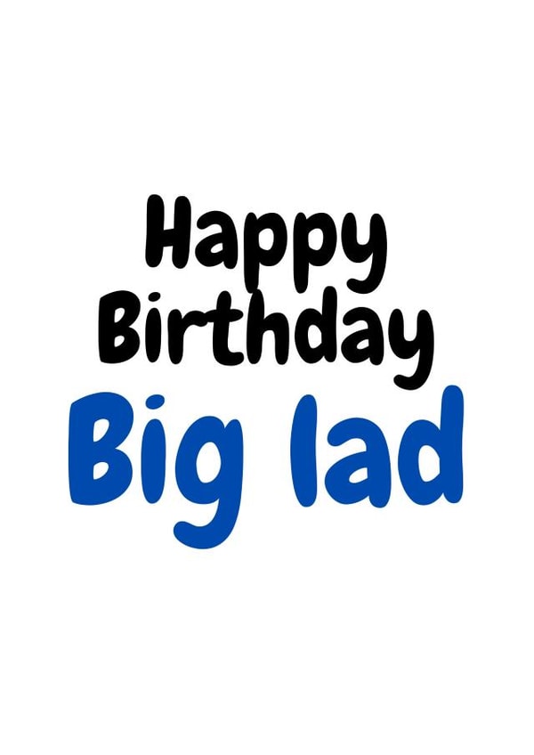 big lad banter Birthday Card 2887 created by Stray Funk Design