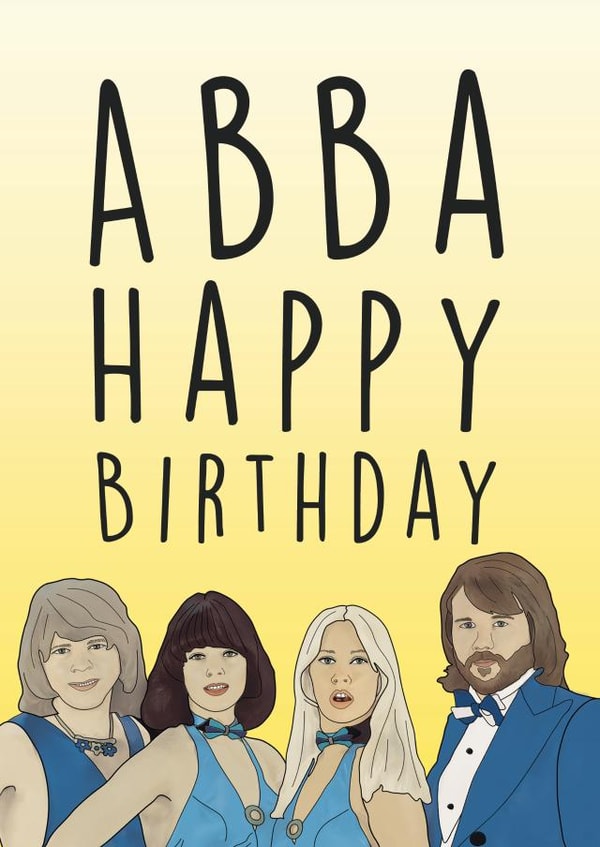 Abba 70s Birthday Card 13576 created by Bonne Nouvelle