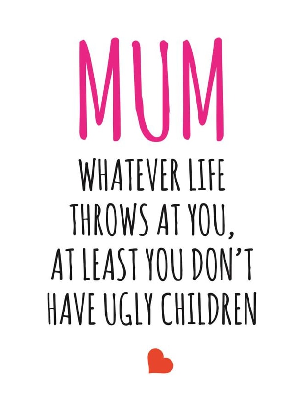 mum from the kids Mothers Day Card 12256 created by Banter King