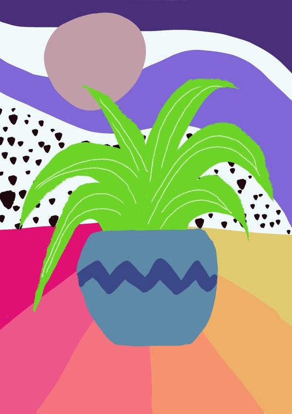 plant, miss you, thinking of you, botanical just because, plants Card 24223 created by Silvina De Vita