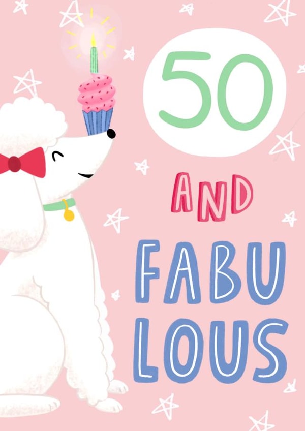 poodle dog Birthday Card 9983 created by Chloe Fae Designs