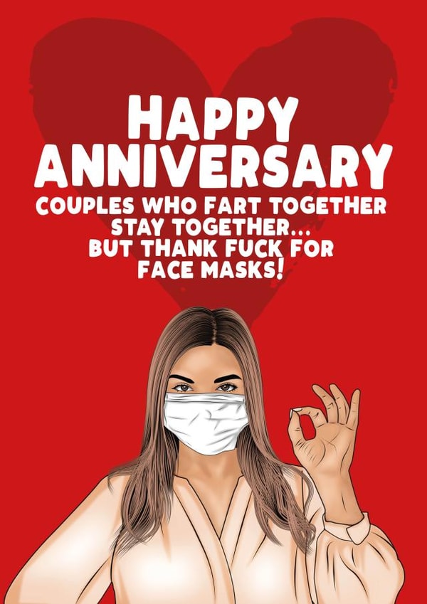 FART TOGETHER Anniversary Card 30631 created by Filthy Sentiments