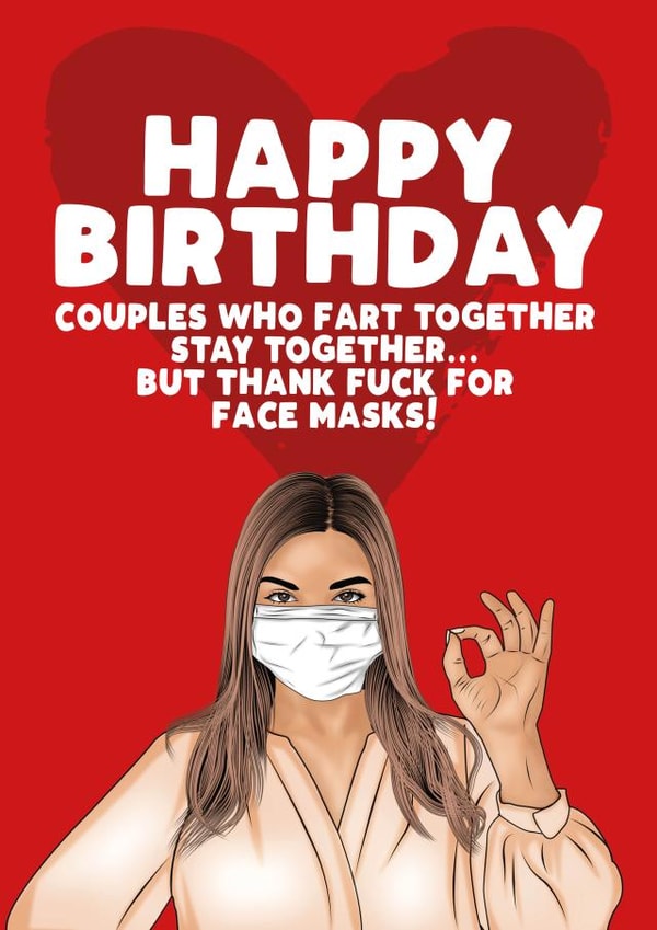 BOYFRIEND GIRLFRIEND Birthday Card 30632 created by Filthy Sentiments