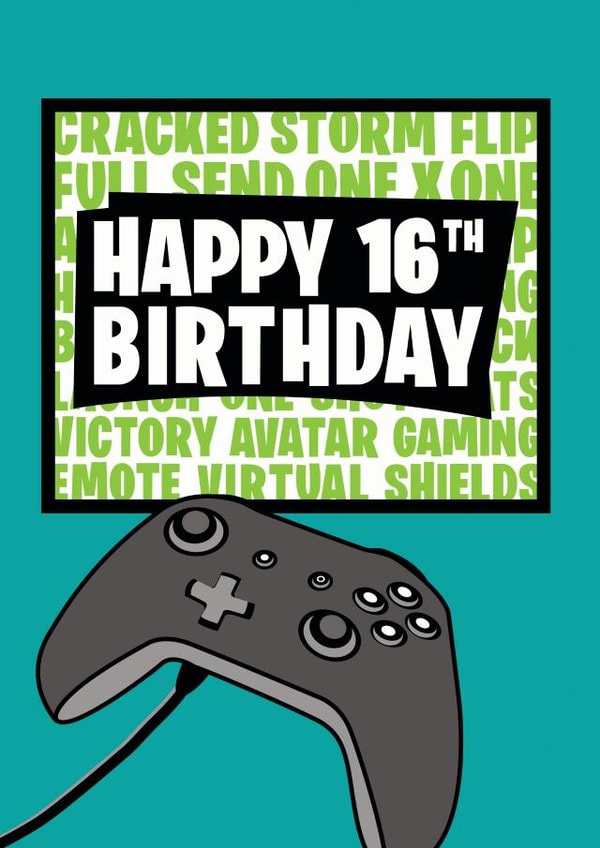 16th teenager Birthday Card 19205 created by Jackie Ponwaye Design