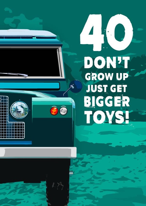 40 40th Birthday Card 18463 created by RetroMotion Artwork