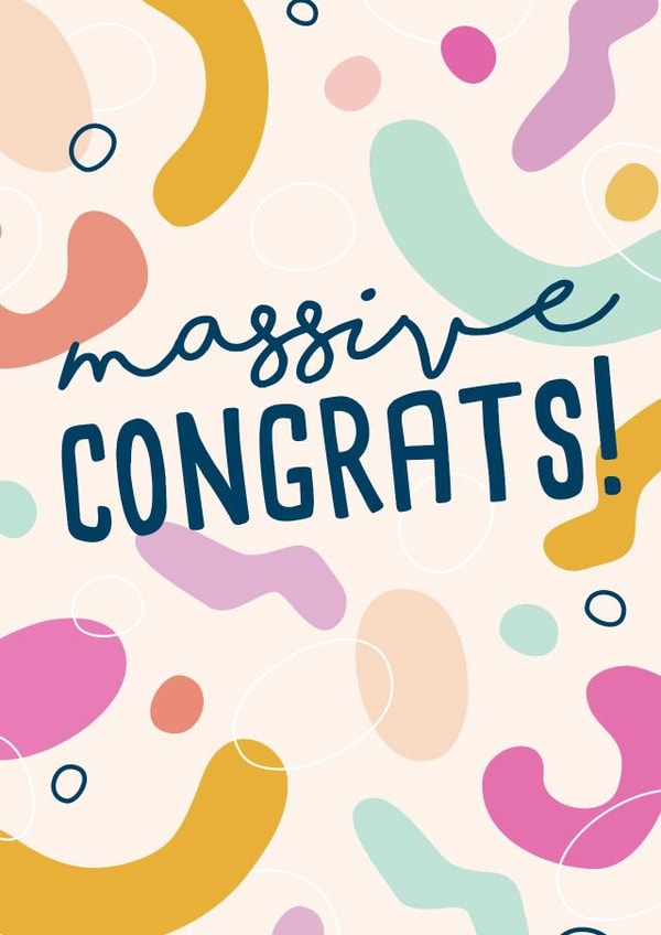 Massive congrats! - Paint splatter congratulations card created by Ooh I Like That Design