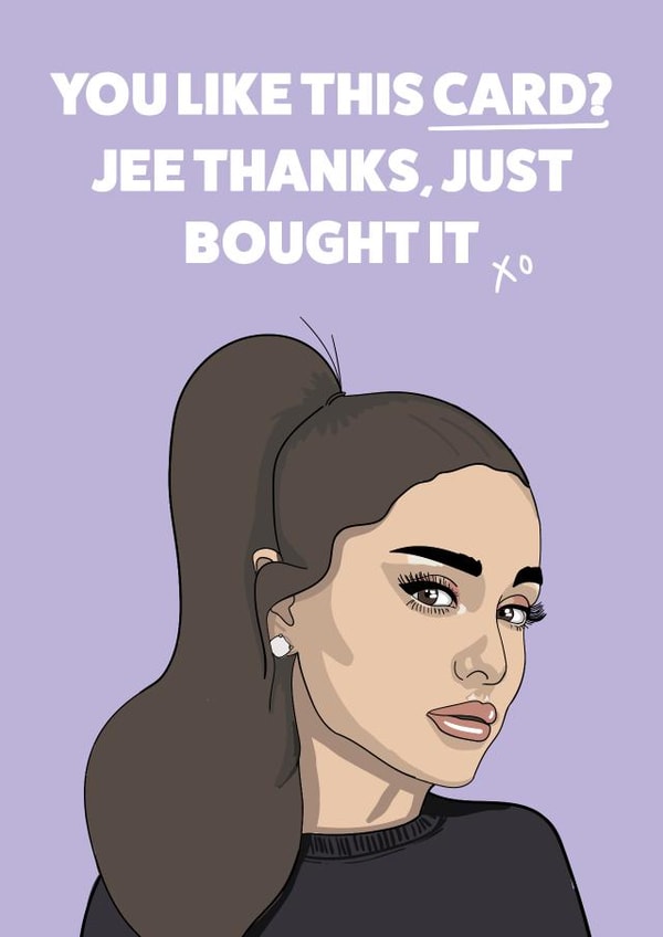 Ariana grande Birthday Card 16317 created by YOB & YAG