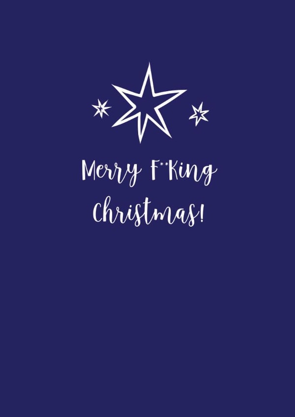 fucking swear Christmas Card 11048 created by The Two Wagtails