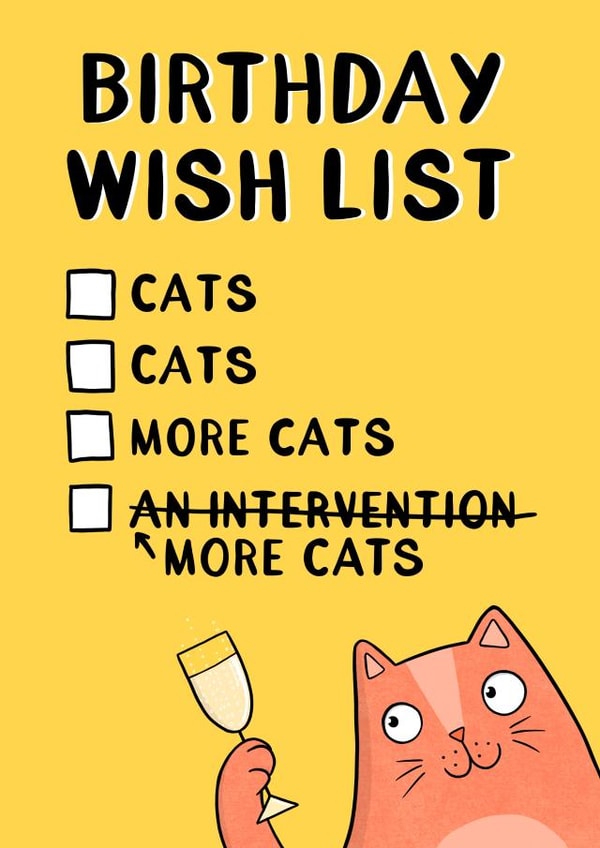 Birthday Wish List created by Drawn to Cats