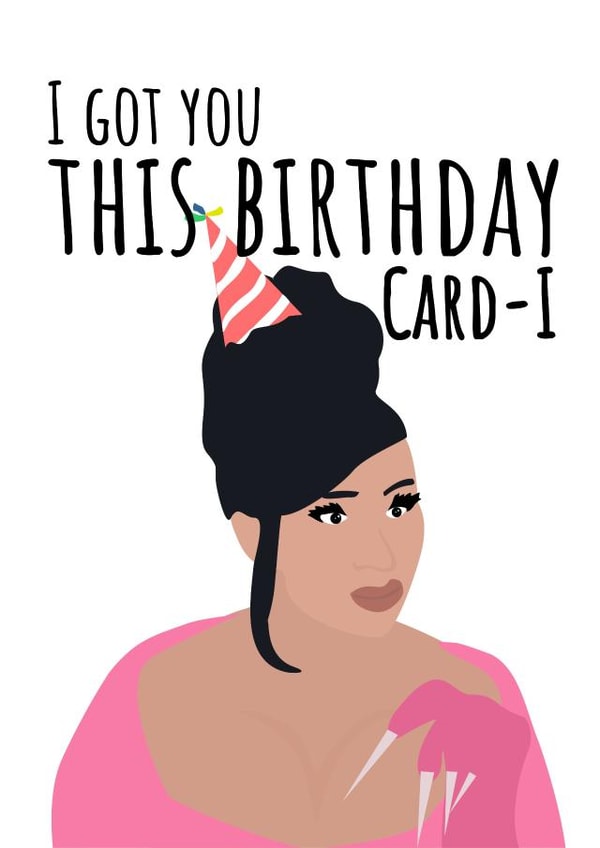 Cardi B Music Birthday Card 13846 created by PopDogShop