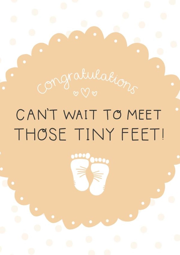 Can't Wait to meet those tiny feet! created by Two For Joy Illustration