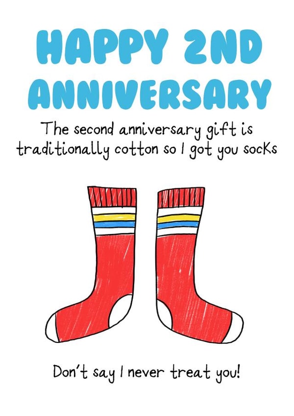 Second cotton wedding anniversary  created by No-me illustrations