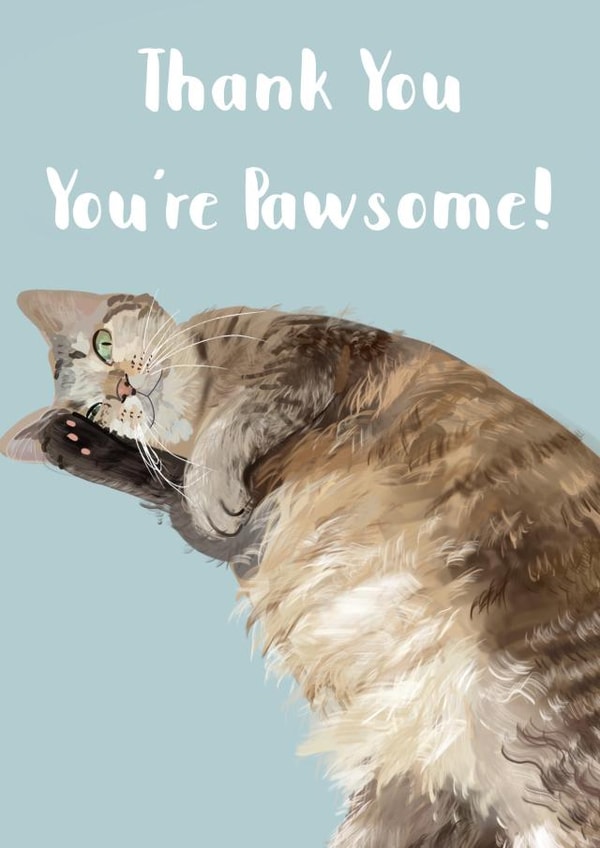 thank you cat Thank You Card 18089 created by Sarah Stephenson
