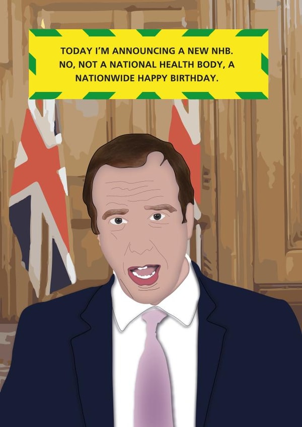 matt hancock boris johnson Birthday Card 43520 created by Debsmakescards
