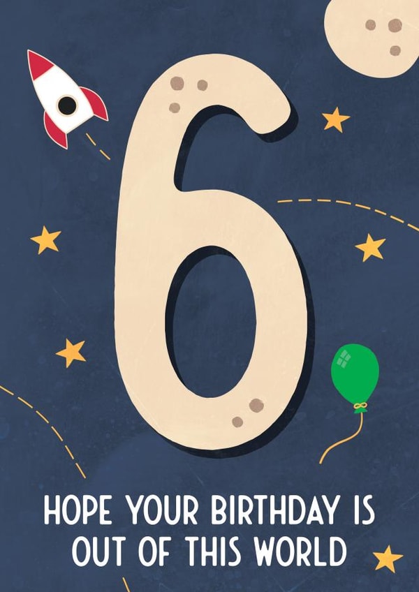 6th 6 Birthday Card 17972 created by Bev O'Connor || @oconnordesign