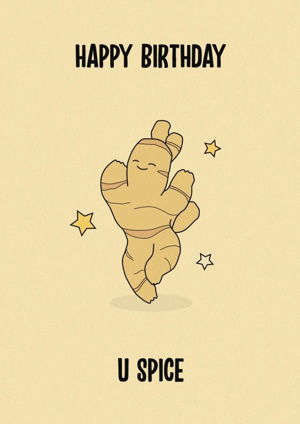 ginger spice Birthday Card 11703 created by Rishi