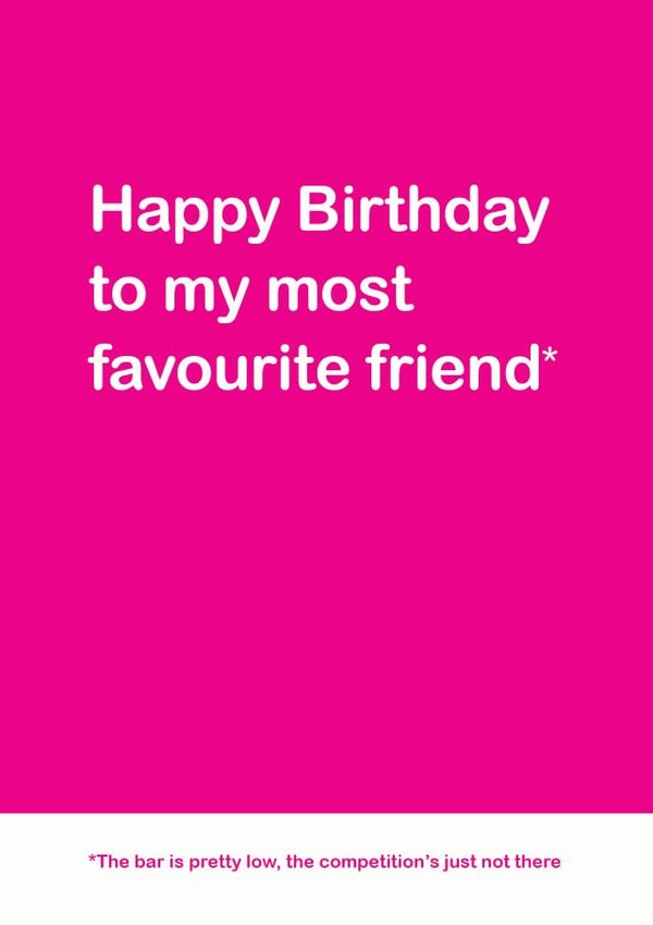 Best friend favourite Birthday Card 13047 created by Lisa Jestico