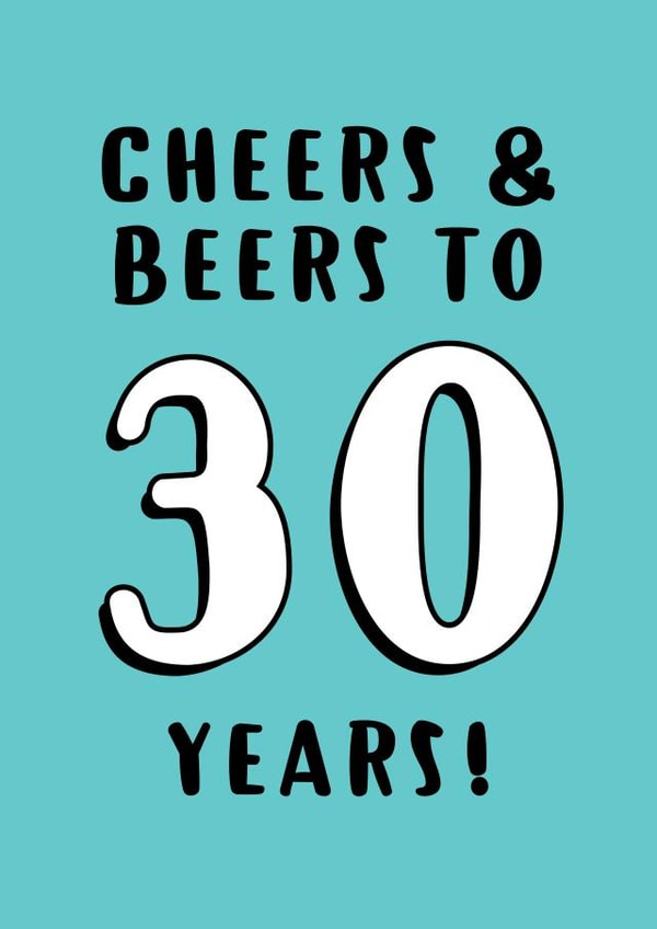 30 30th Birthday Card 17950 created by Seabird Studio