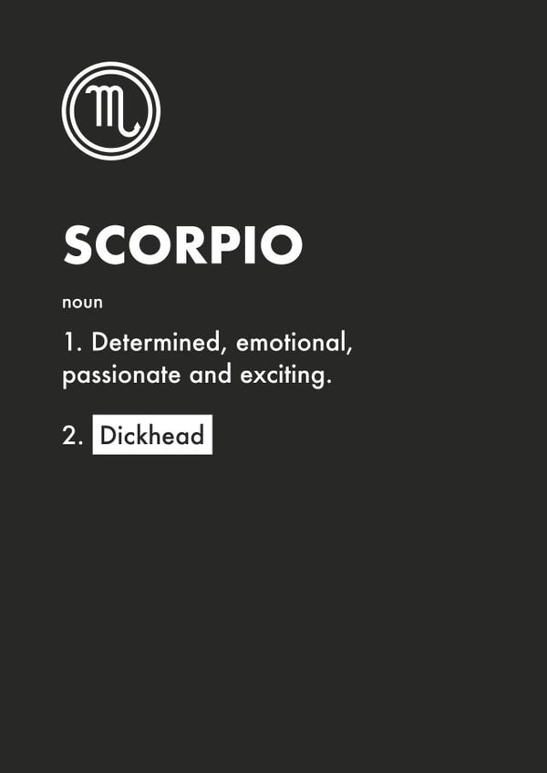 scorpio horoscope Birthday Card 11707 created by Rishi