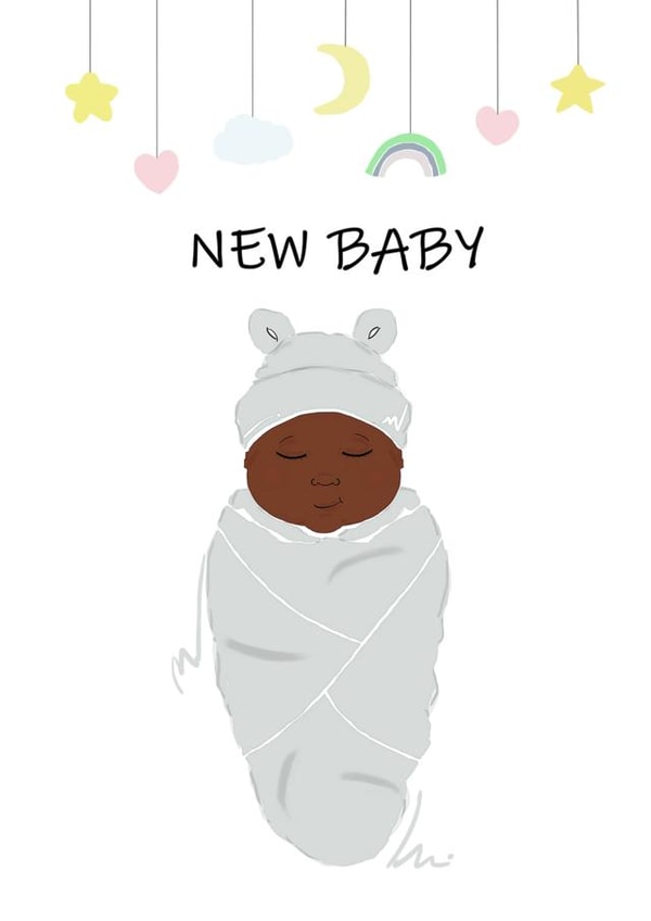 new baby boy New Baby Card 20063 created by Nicola Lespeare