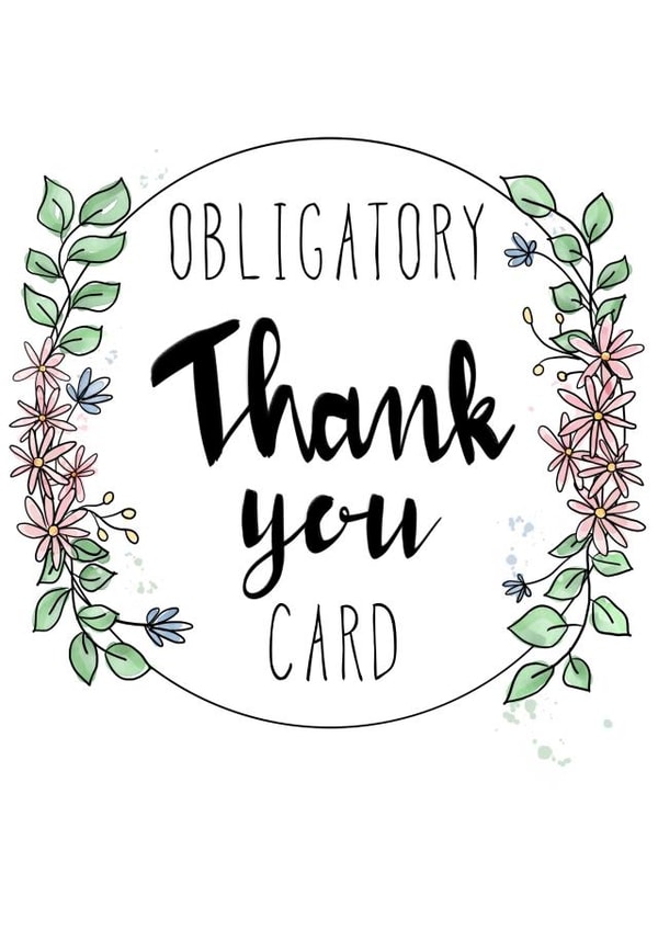 funny thank you Thank You Card 19931 created by ThriceAsNiceArt 