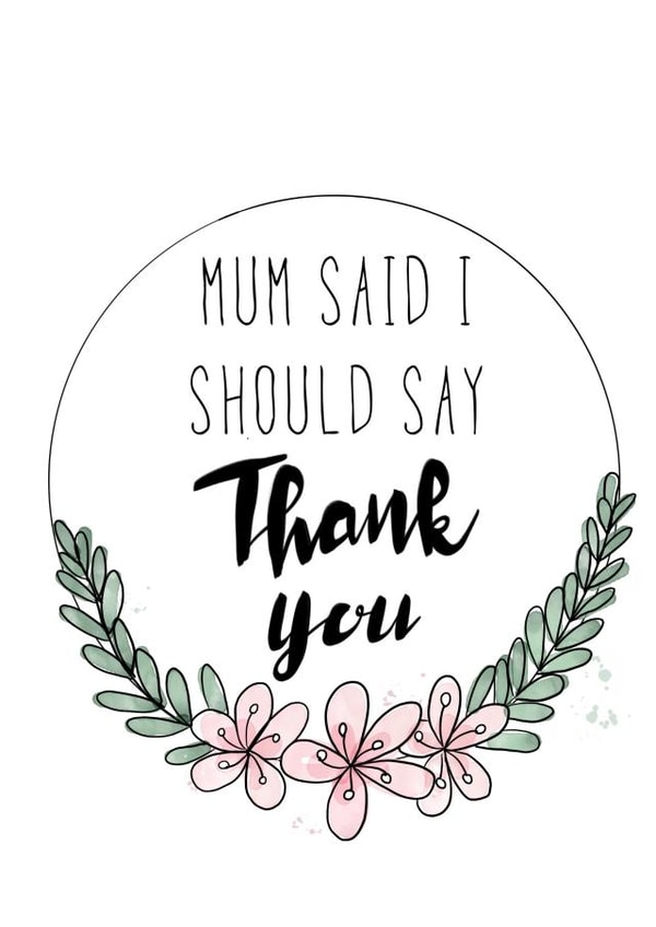 thank you funny Thank You Card 19932 created by ThriceAsNiceArt 