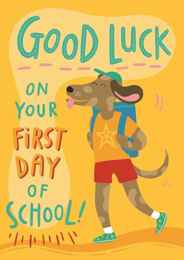 1st day backtoschool Good Luck Card 5430 created by Nic Farrell