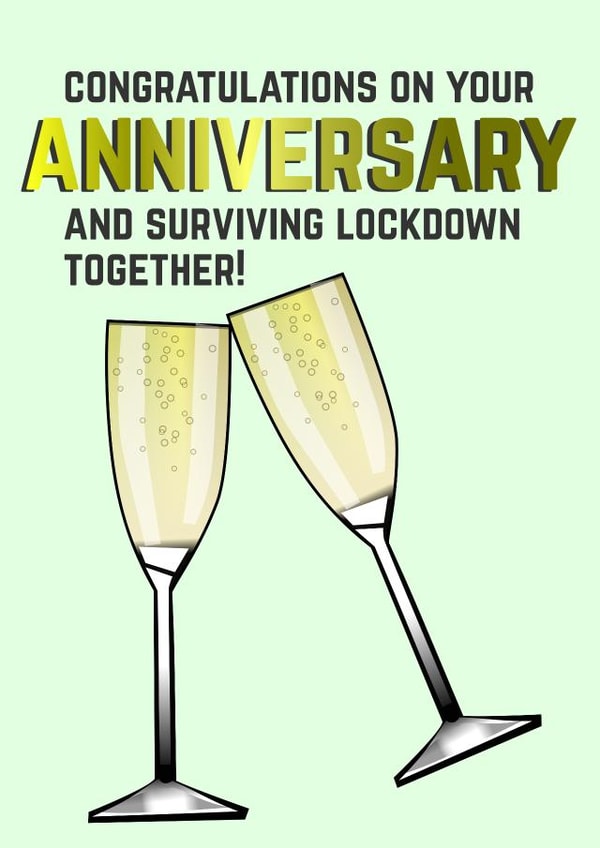 lockdown 2020 Anniversary Card 25567 created by Doodle Dot Design Co